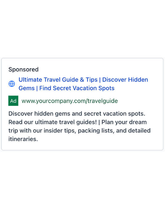 Travel Writer - Google Ad