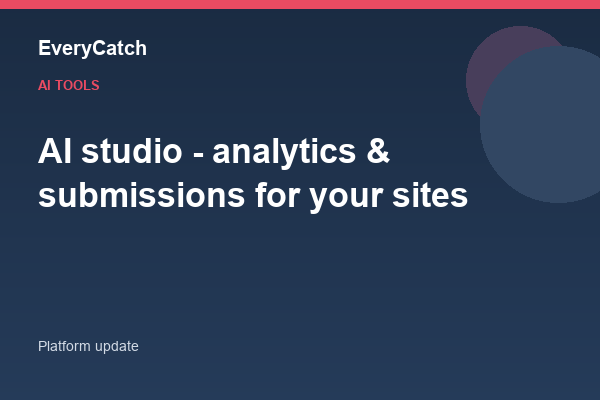 AI studio - analytics & submissions for your sites