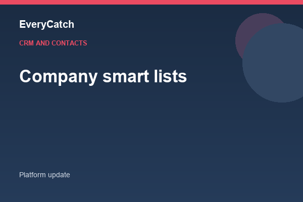 Company smart lists