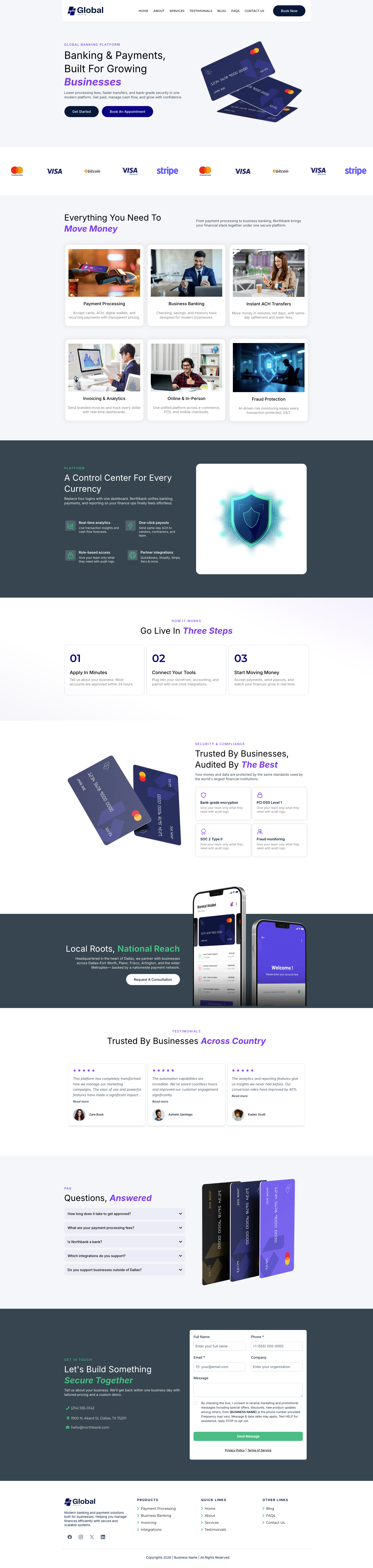 Banking Services - Website