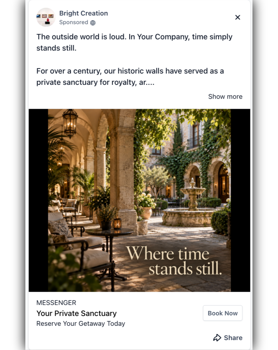 Boutique Hotel & Resort - Facebook Ad