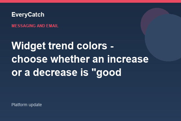Widget trend colors - choose whether an increase or a decrease is "good