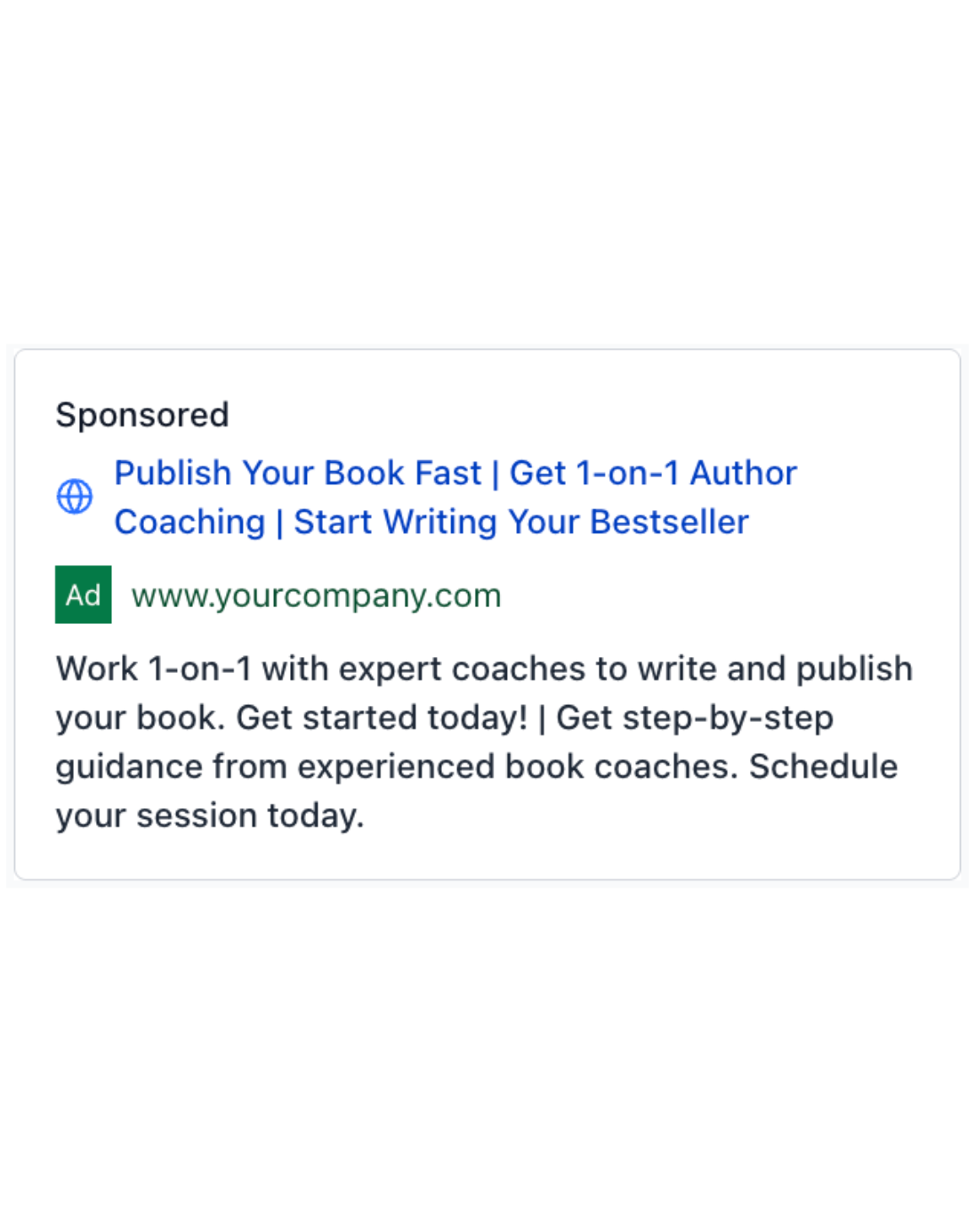 Author Coaching - Google Ad