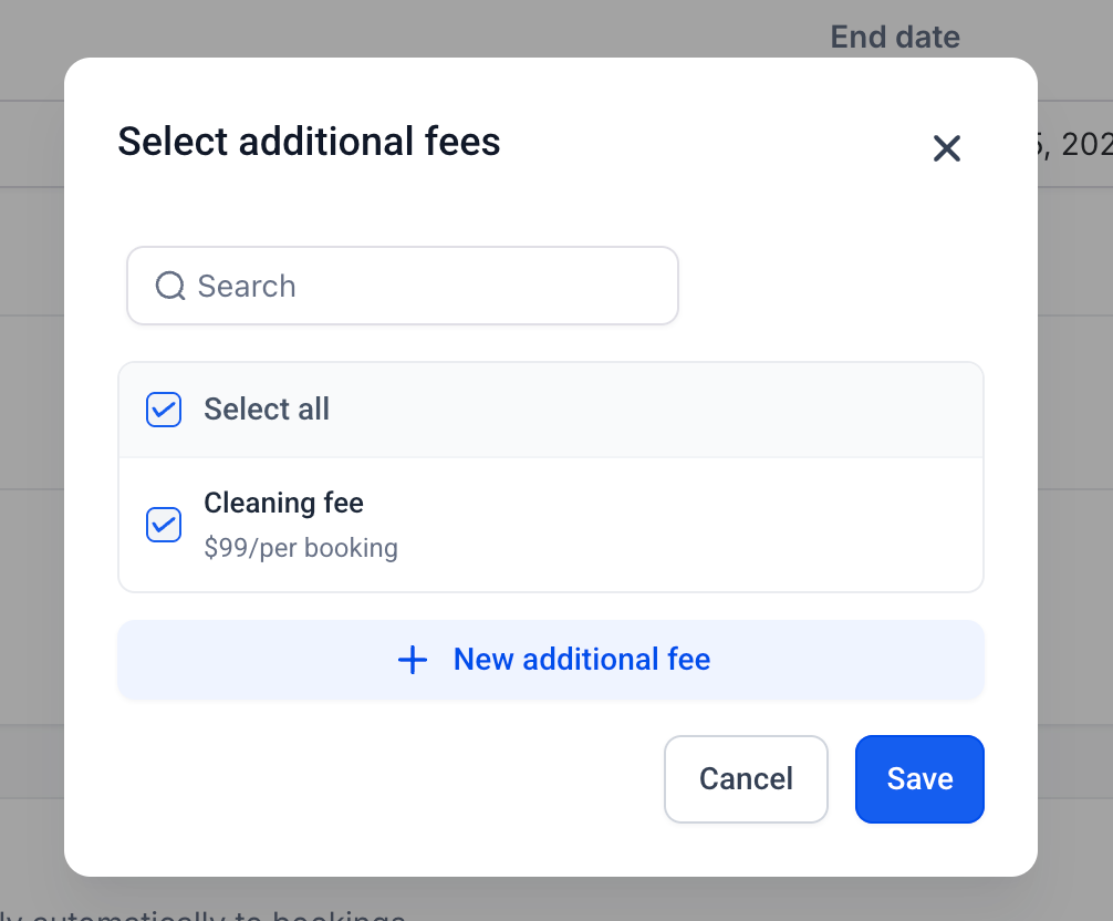 attach fee