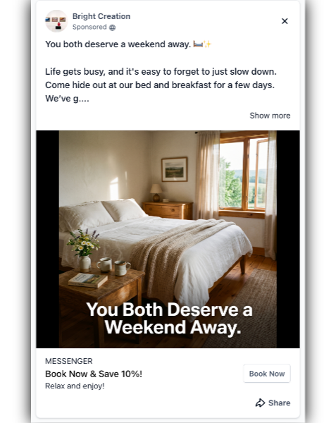 Bed & Breakfast - Facebook Ad