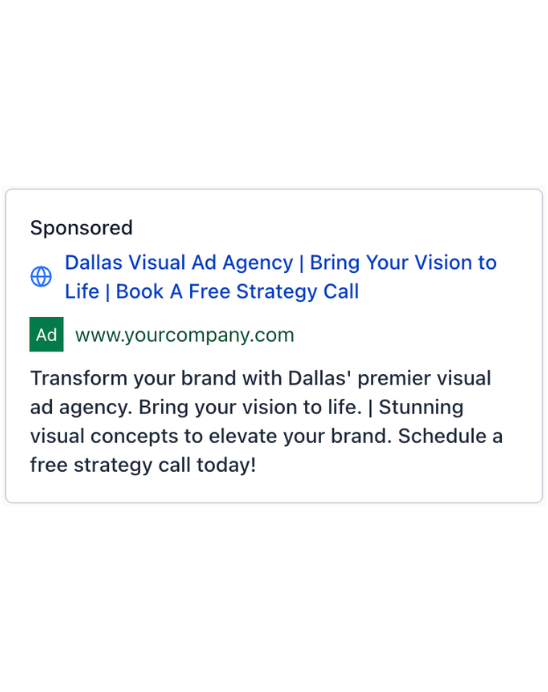 Visual Advertising Agency - Google Ad