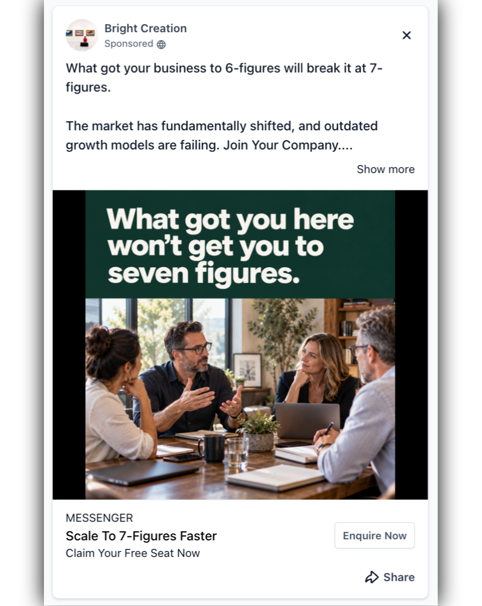 Business Coach - Facebook Ad