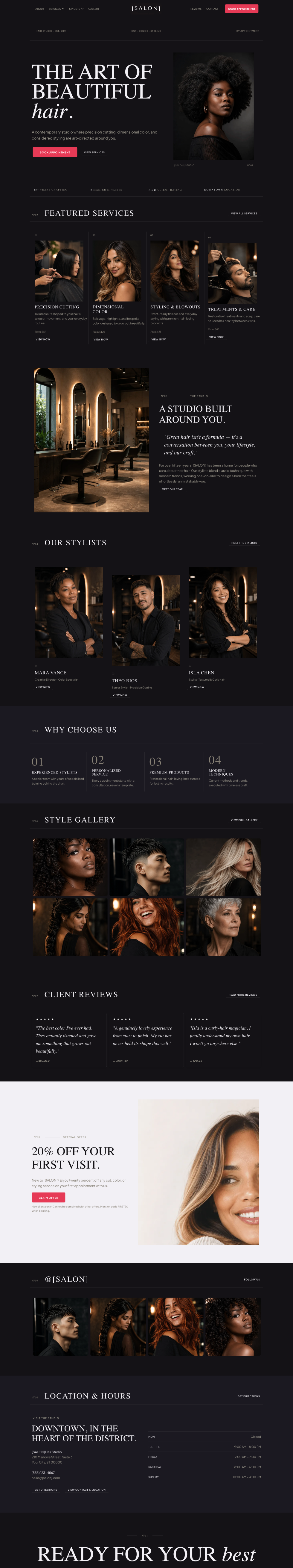 Hair Salon - Website