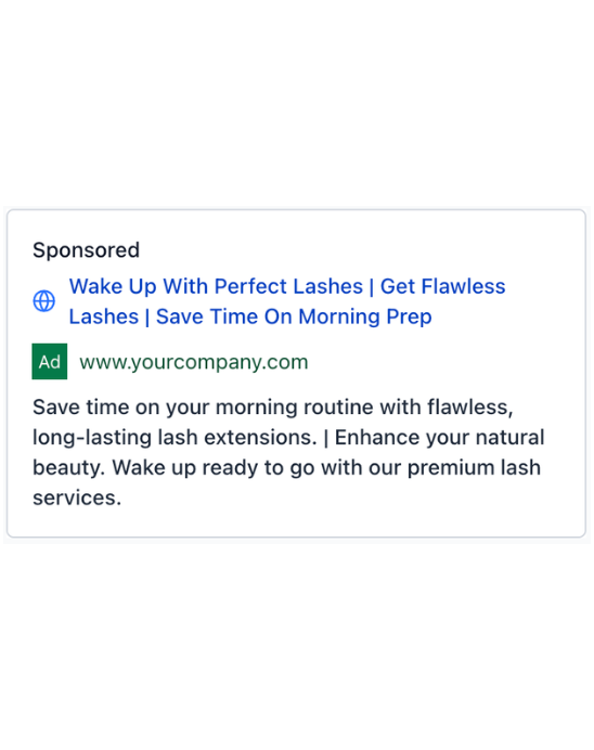 Eyelash Boutique - Google Ad