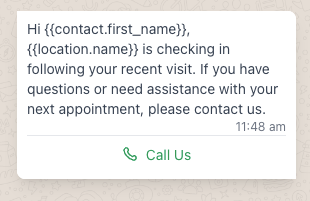 chiropractor - WhatsApp Message