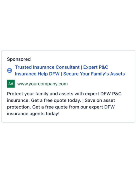 Insurance Consultant - Google Ad