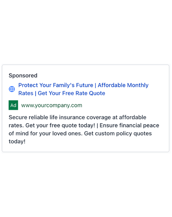 Life Insurance Agent - Google Ad