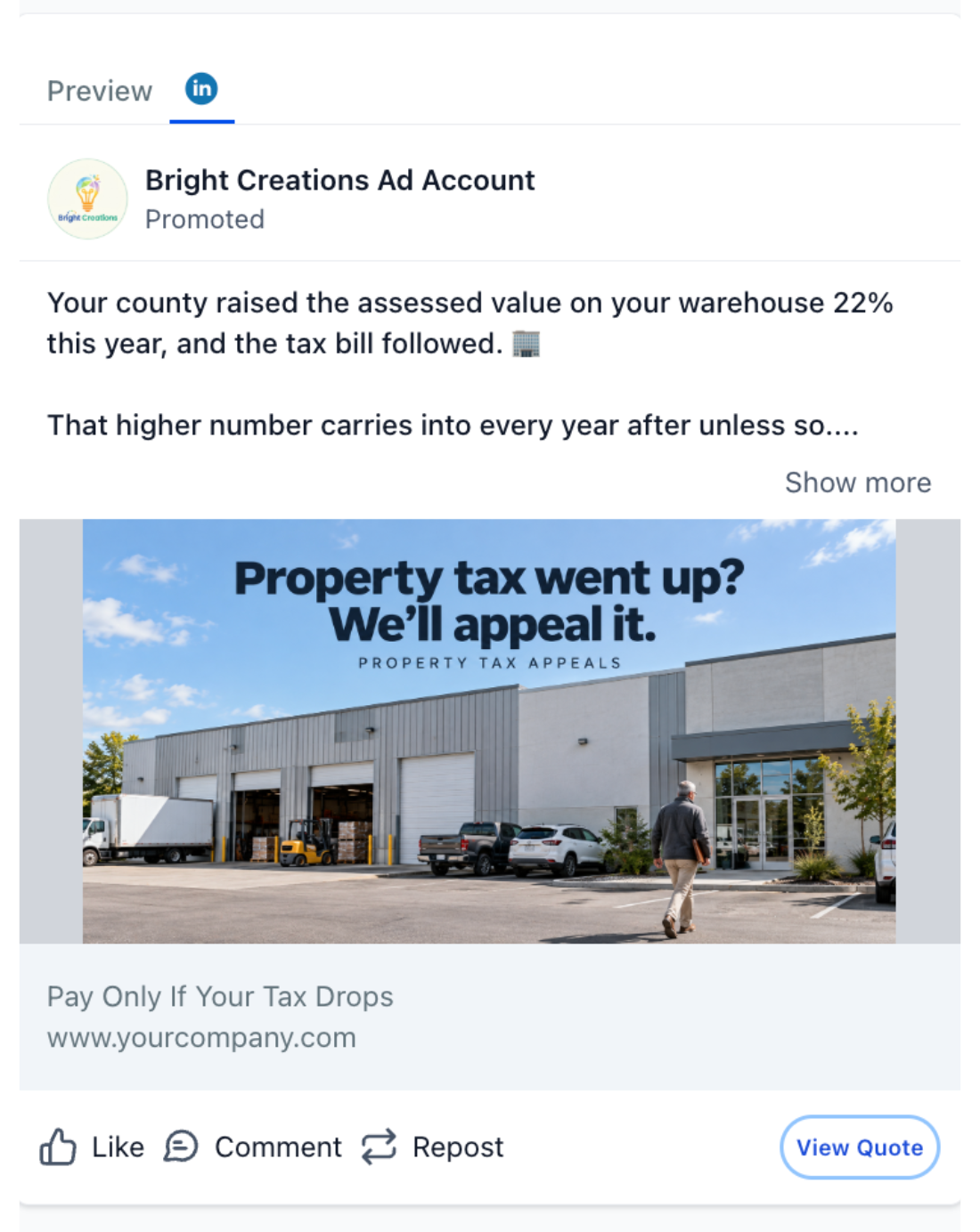 Property Tax Specialist - LinkedIn Ad