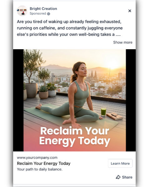 Wellness Coaching - Facebook Ad