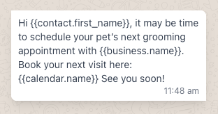 pet_groomer - WhatsApp Message