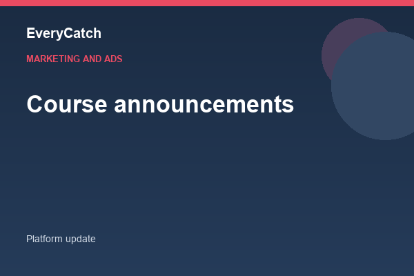 Course announcements