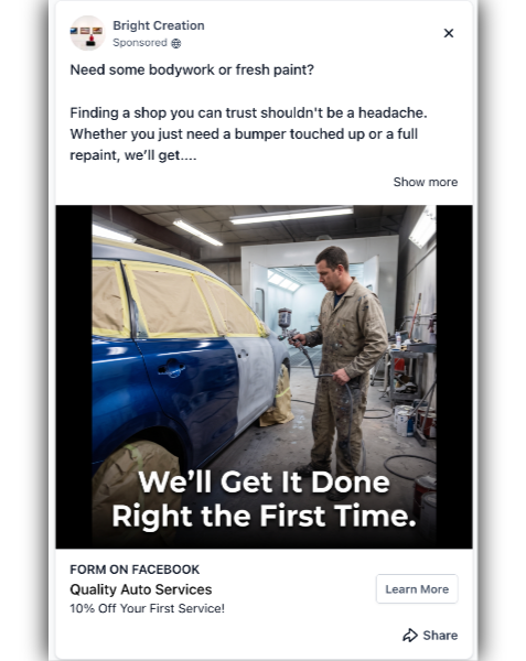 Auto Body and Painting - Facebook Ad