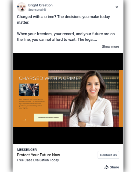 Defense Lawyer - Facebook Ad