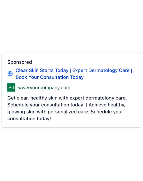 Dermatology Practice - Google Ad