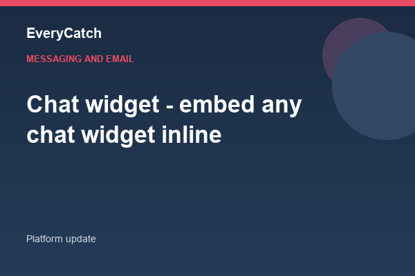 Chat widget - embed any chat widget inline