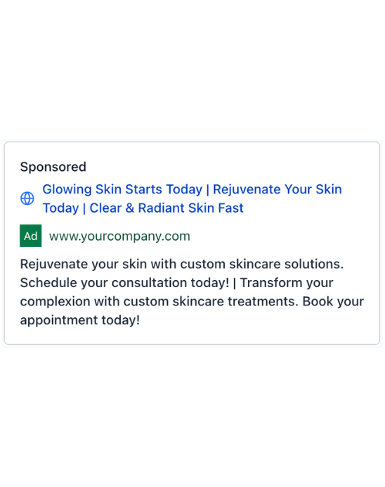 Cosmetic Skin Clinic - Google Ad