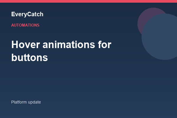 Hover animations for buttons