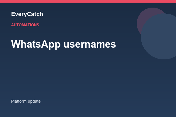 WhatsApp usernames
