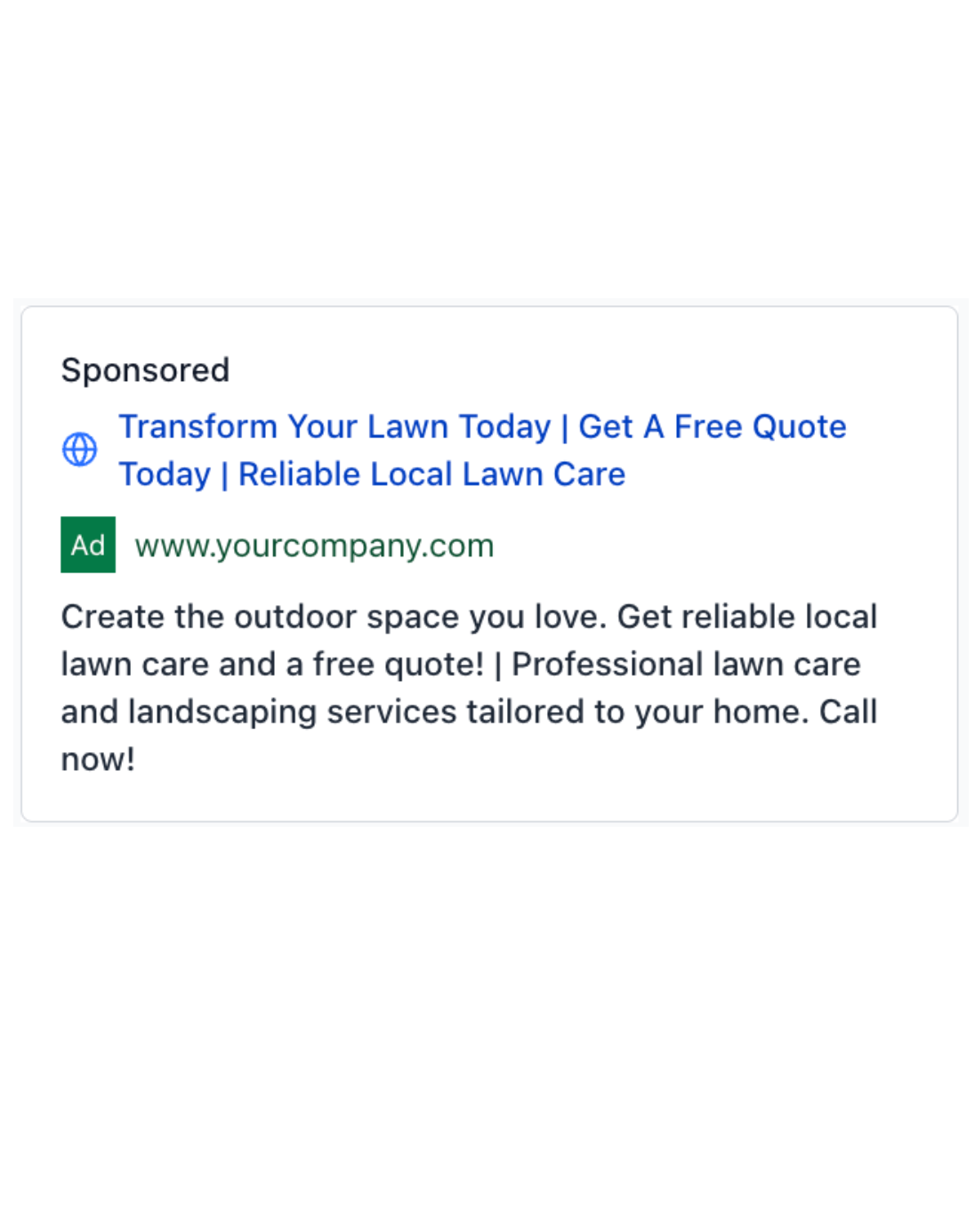Landscape Design - Google Ad