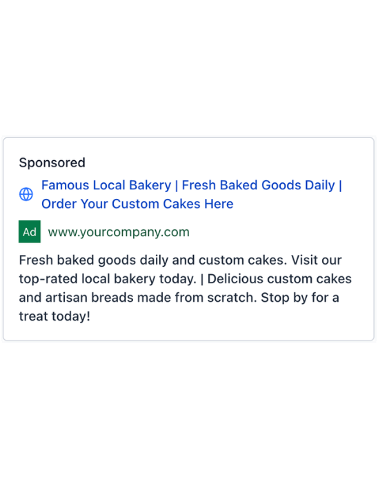 Pastry Shop - Google Ad