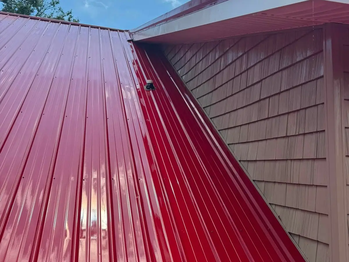 After: metal roof after Wash Wizard metal roof wash in Hendersonville, TN