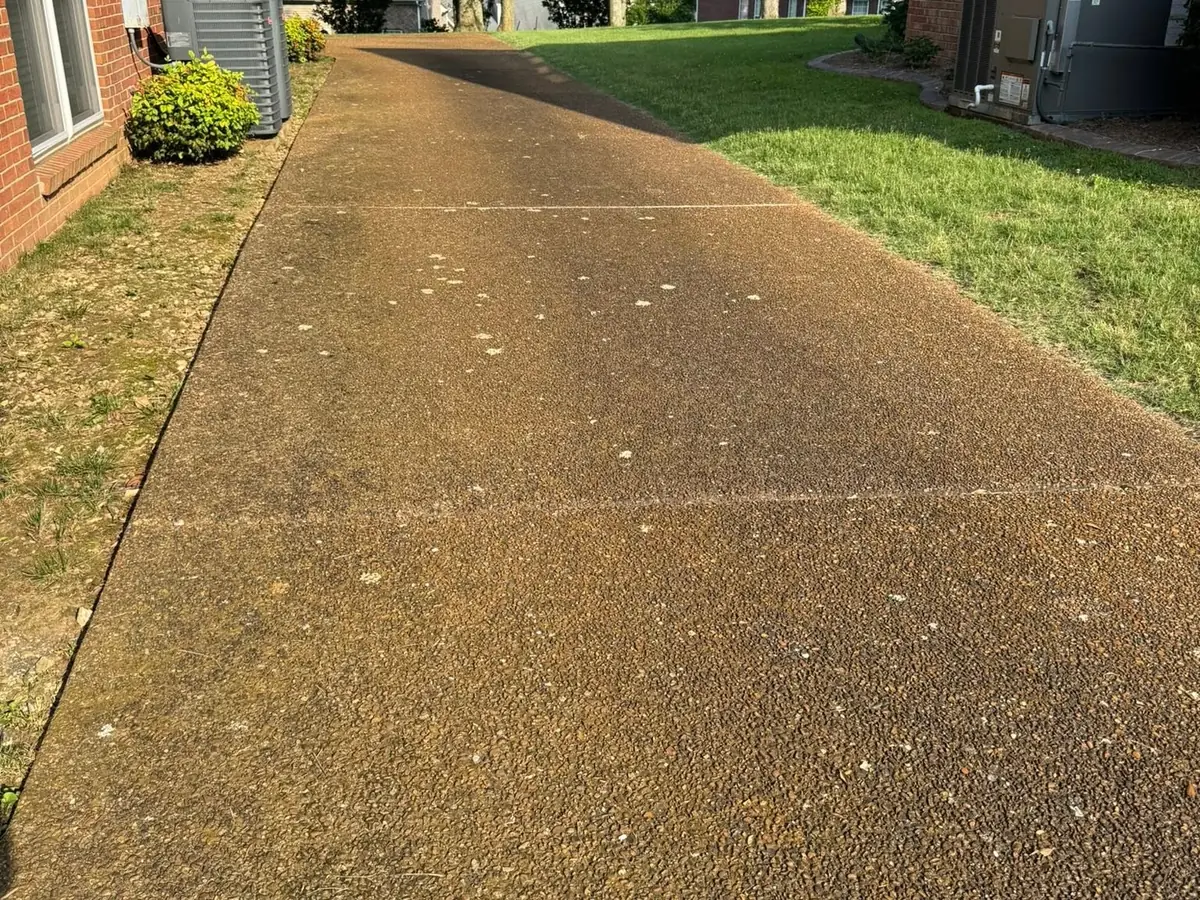 Before: walkway before Wash Wizard cleaning