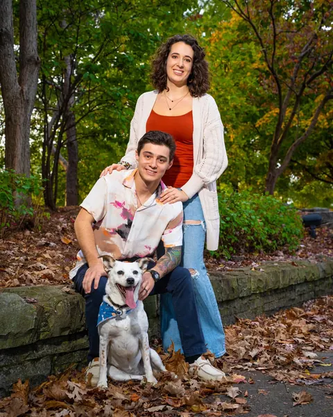 David Binkley, owner of Wash Wizard Pressure Cleaning, with his wife Timber and their dog in Hendersonville, TN