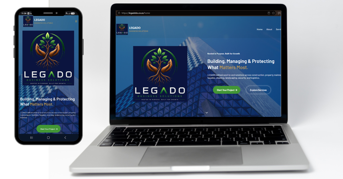 LEGADO Business Solutions website