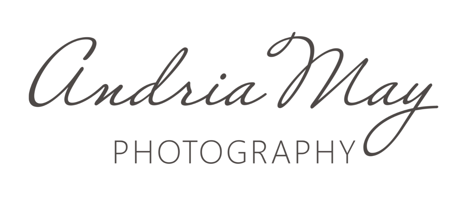 Logo for Andria May Photography  Gilbert high school senior, family and dog photographer Located in Gilbert, Arizona 