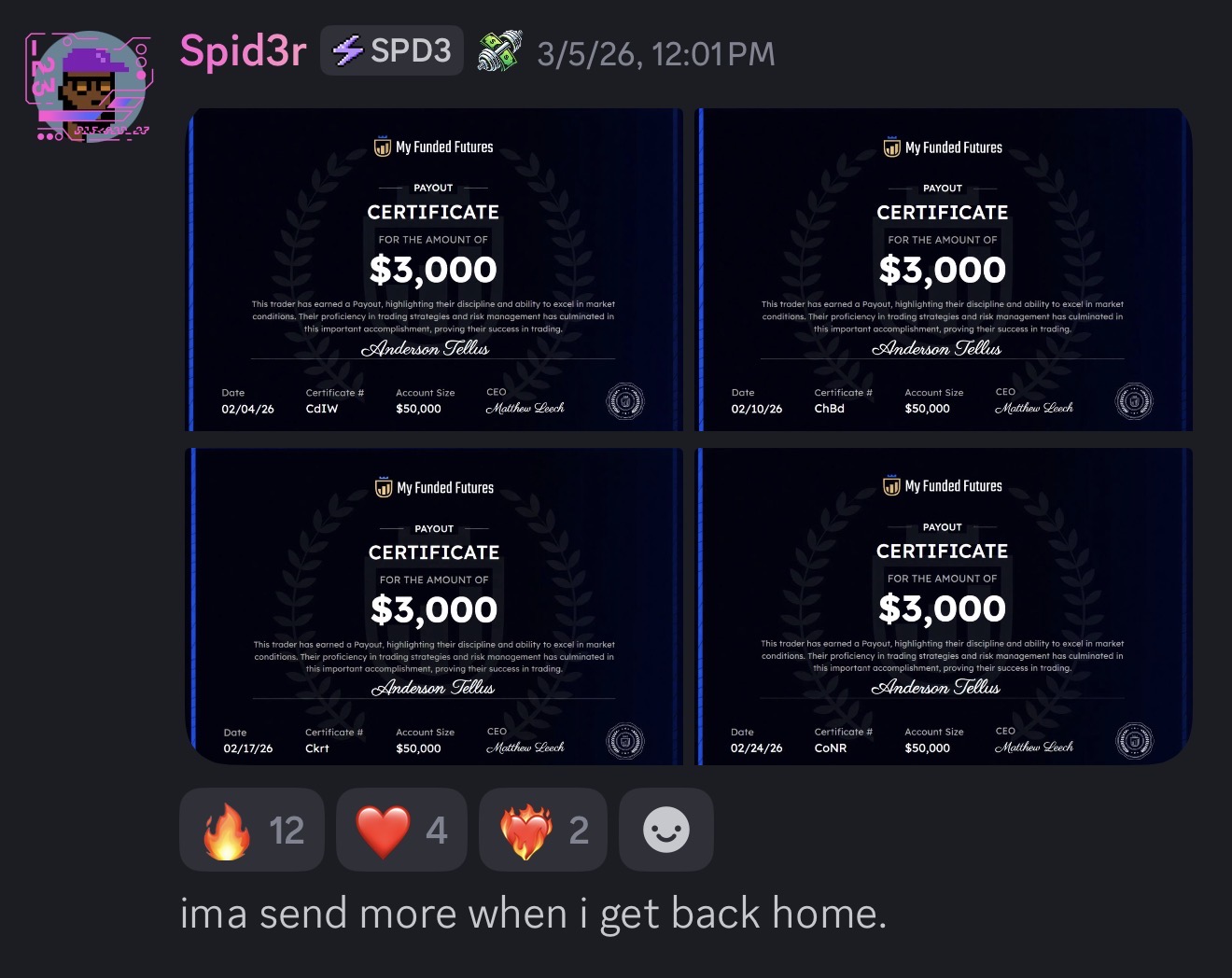Approved student payout