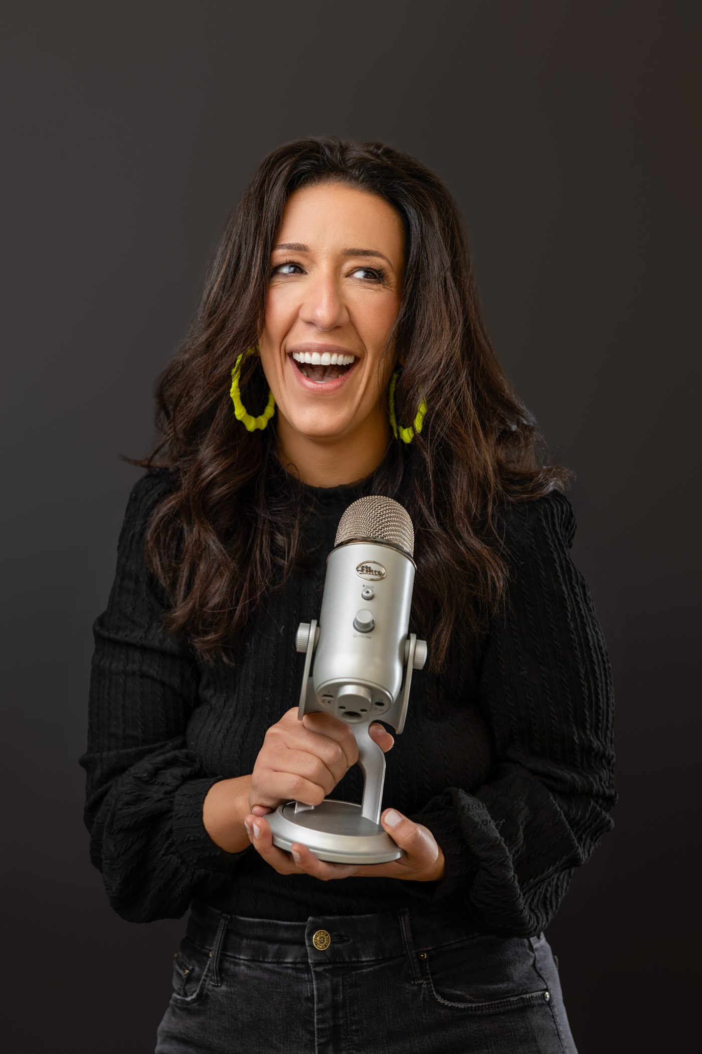 Vicki recording Beyond the Bullshit