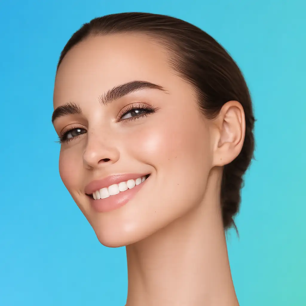 Facial contouring close-up