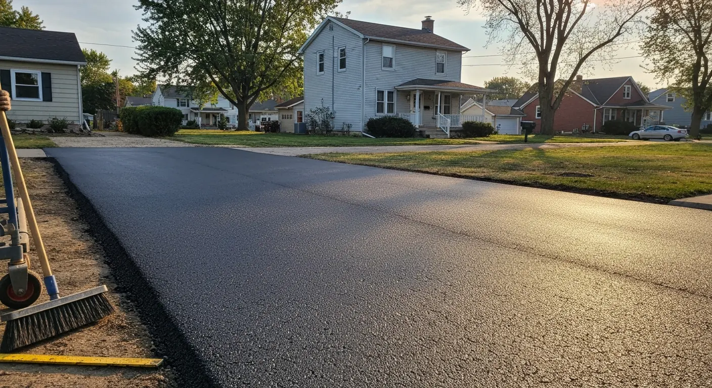 Residential driveway paving