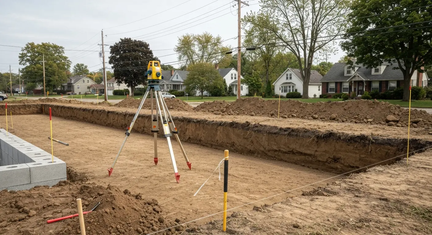 Base work excavation