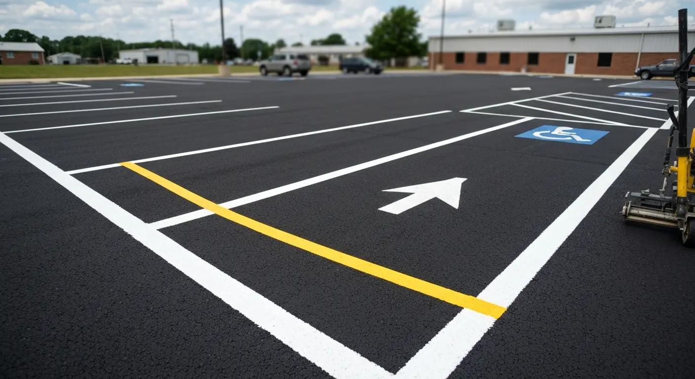 Parking lot resurfacing