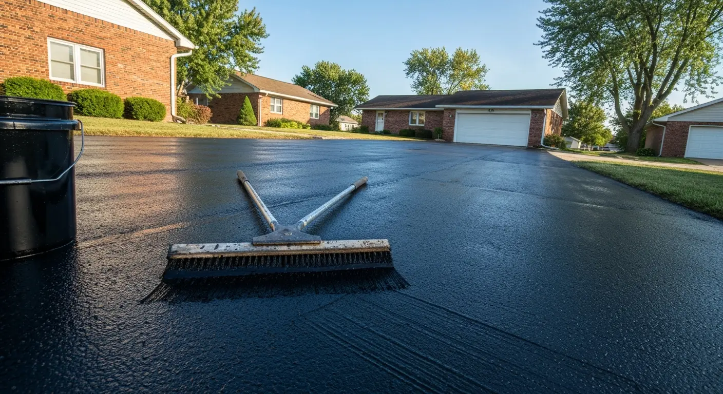 Sealcoating service extending asphalt life