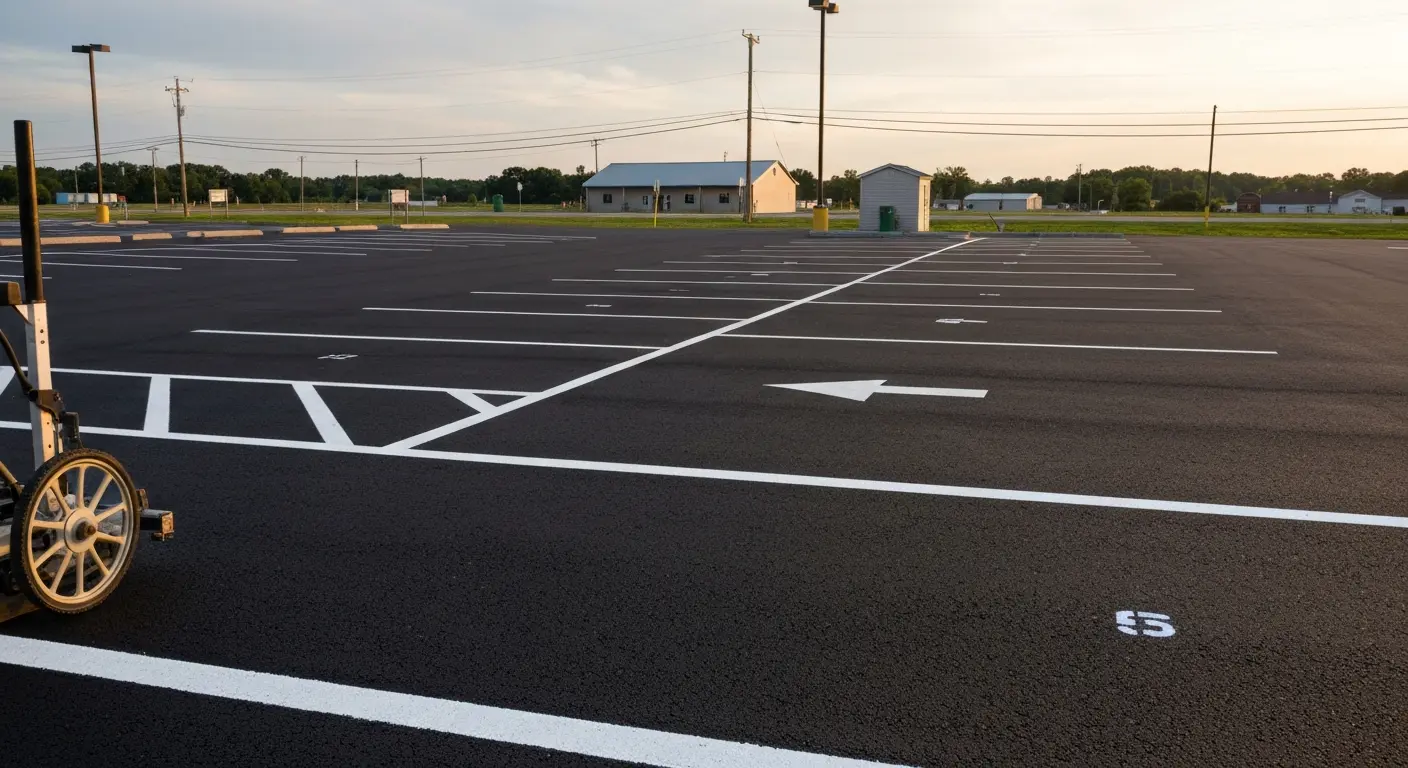 Commercial parking lot paving