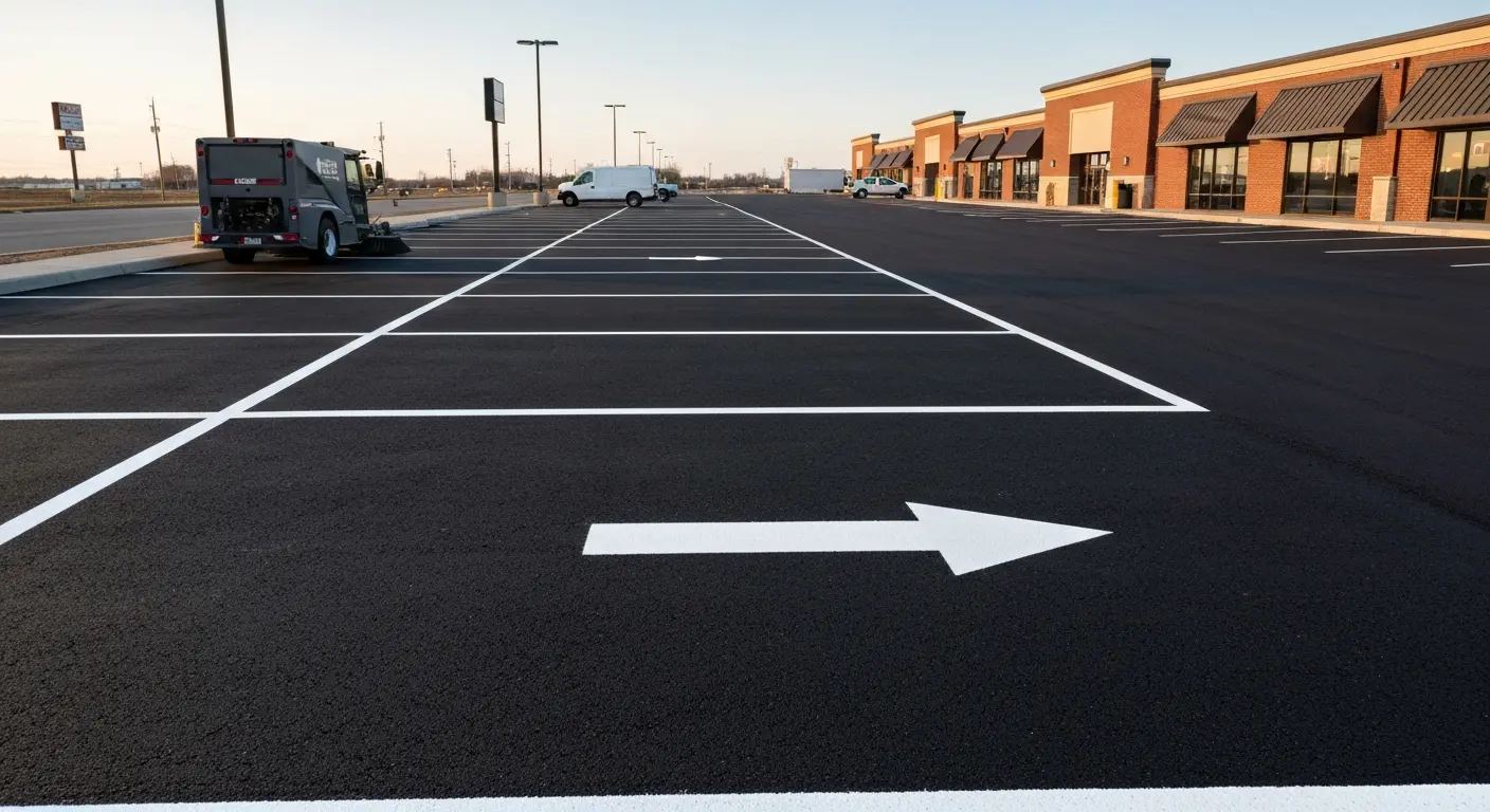 Commercial parking lot