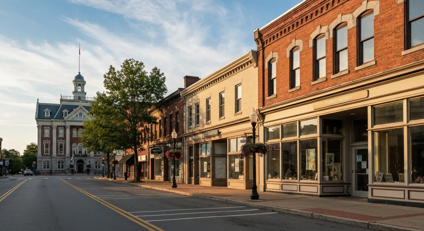 Downtown Rensselaer courthouse area