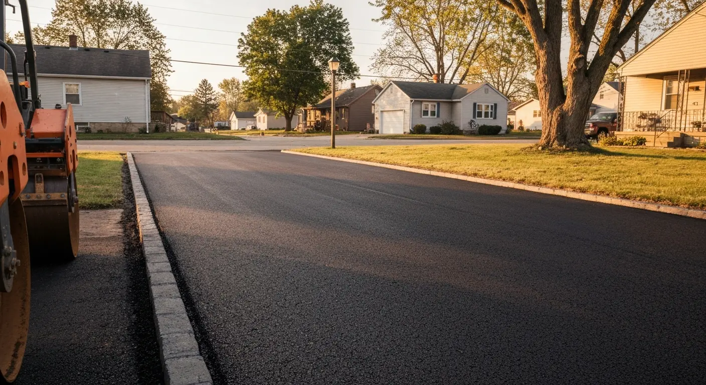 Residential driveway paving