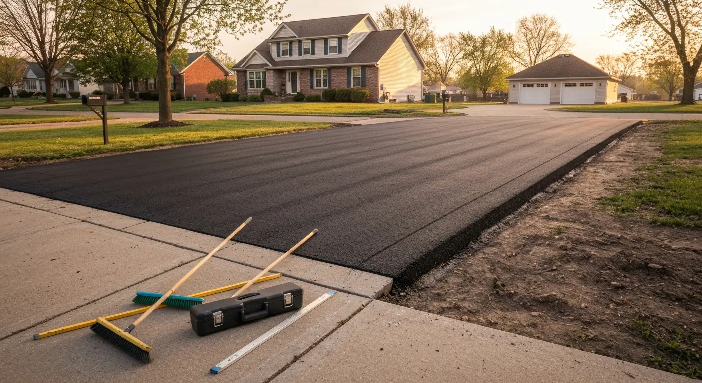 Residential asphalt driveway in Fort Wayne