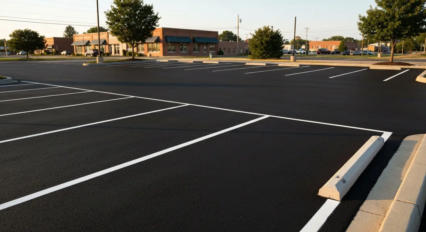 Commercial parking lot paving
