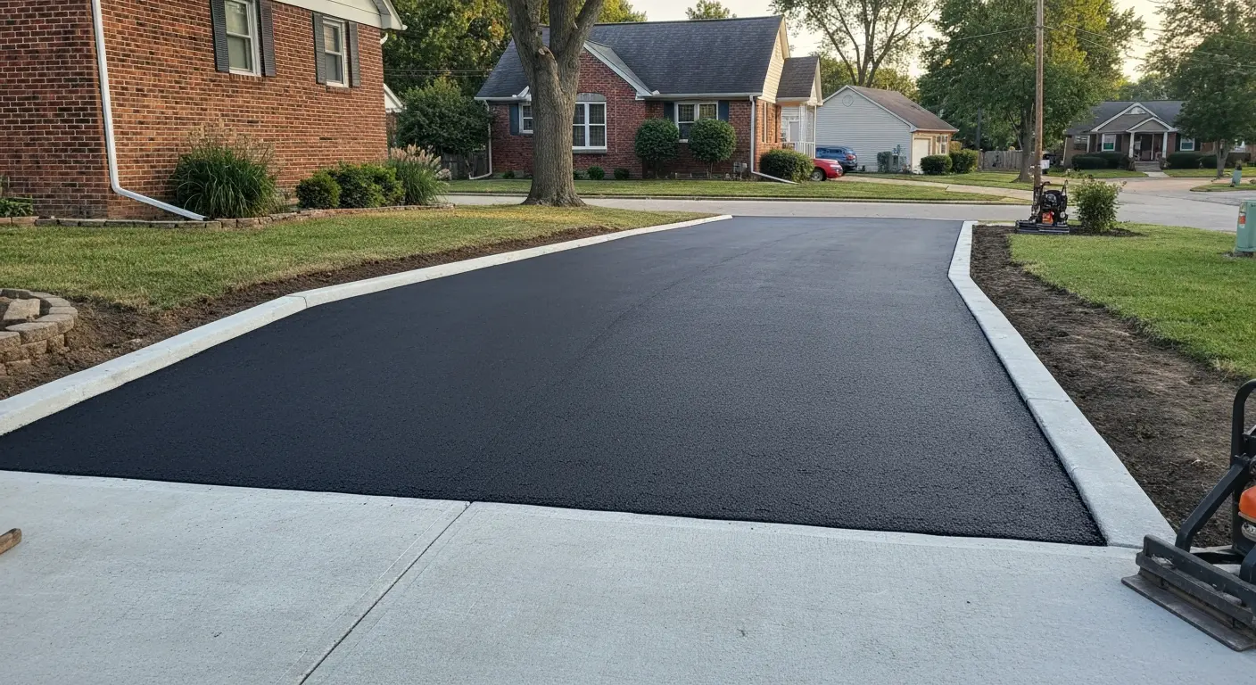 Residential driveway paving