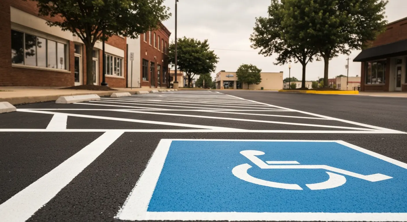 Parking lot striping and markings