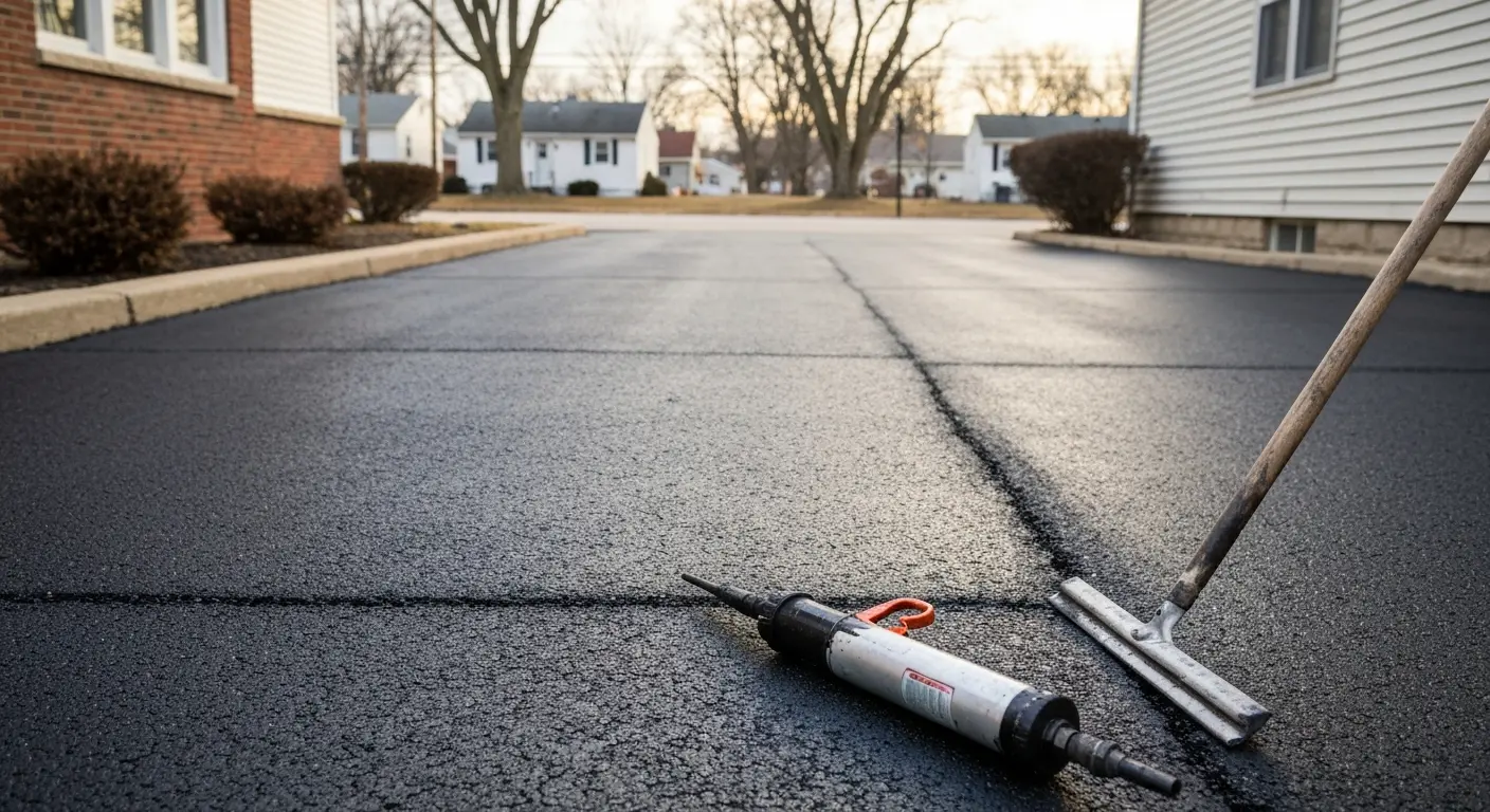 Crack filling and seal coating